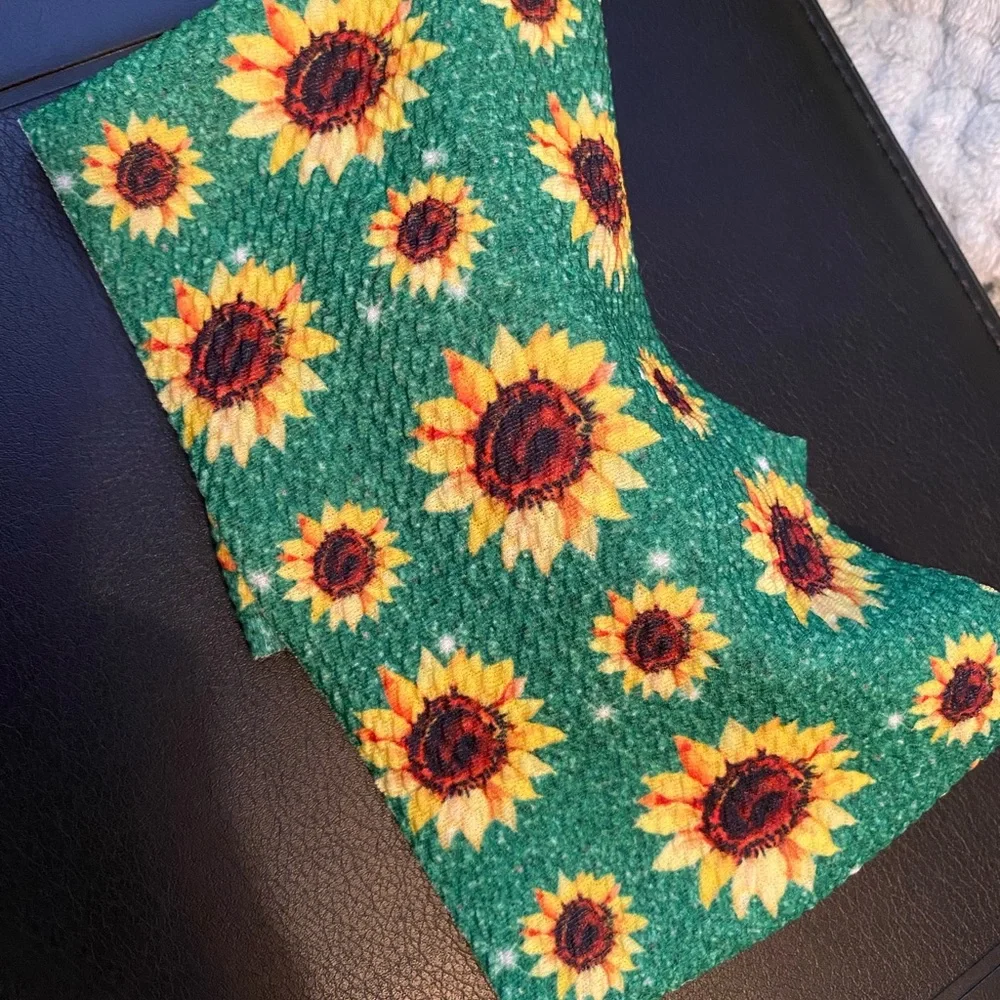 Sunflower Print Kids Headwrap Bow Hand Crafted